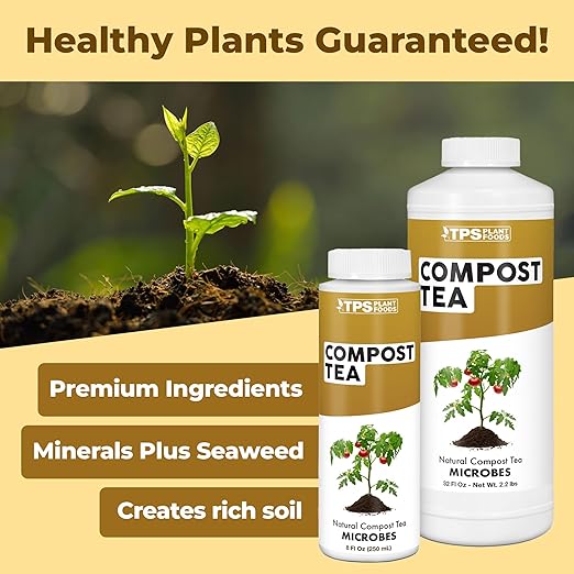 Compost Tea, Boosts Microbial Activity in Gardens for All Plants, 32 oz (1 Quart)