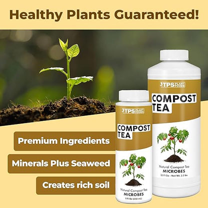 Compost Tea, Boosts Microbial Activity in Gardens for All Plants, 8 oz (250mL)