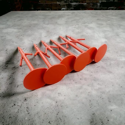 Pack of 6 Survey Land Marker in Orange Color/Property Stakes in Metal/Ground Markers Property Linemarker Boundary Stakes