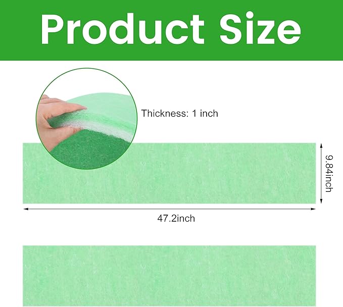 Adnee 2 Pcs Flower Pot Filler Insert-47.2" x 9.8" Plant Pot Filler Material-Lightweight Planter Drainage Material for Indoor Outdoor Gardening Plants Container