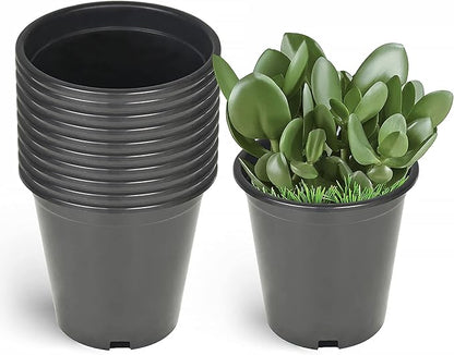 Planter Nursery Pots 0.74 Gallon Pots for Plants, Injection Molded Plastic Nursery Pots, Plant Container 0.74 Gal 10-Pack