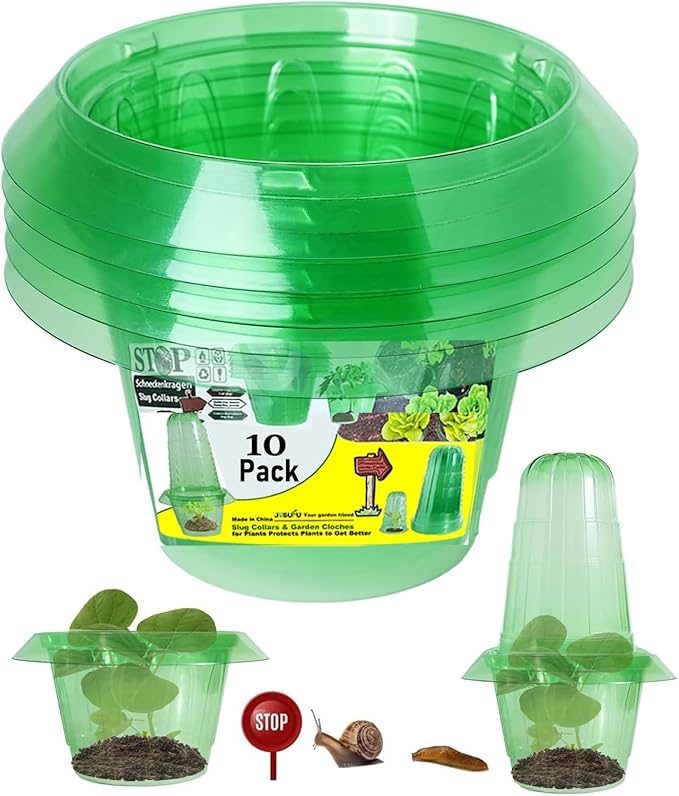 10 Pack Slug Collars for Plants,Medium-Sized Snail Protection Ring, Provides Effective Protection Against Snails for Your Salad Plants and Others Plants.
