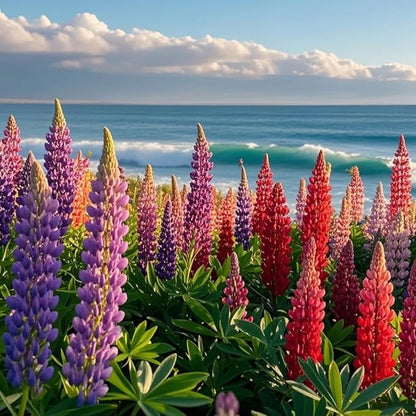 500+ PCS Russell Lupine Seeds Mix Color Wildflower Perennial Giant Lupine Seeds Colorful Plants for Planting