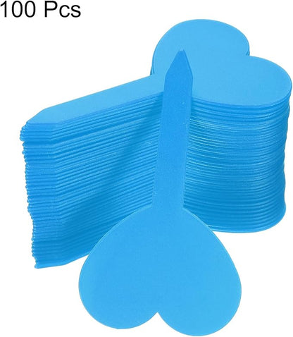 HARFINGTON 100pcs Plastic Plant Labels 3.26" x 1.97" Reusable Waterproof & Sun-Proof Garden Tags for Nursery Potted Herbs Flowers, Light Blue