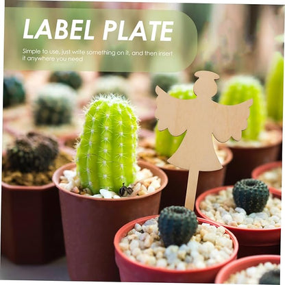 EXCEART 10pcs Wooden Plant Labels Garden Tags for Flower Identification Plant Distinguishing for Gardening Decoration Easy Name Display