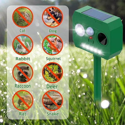 Solar Powered Cat Deterrent 4 Pack - Outdoor Garden & Lawn Protection Device, Weatherproof Design for Effective Cat Activity Reduction, Easy Installation