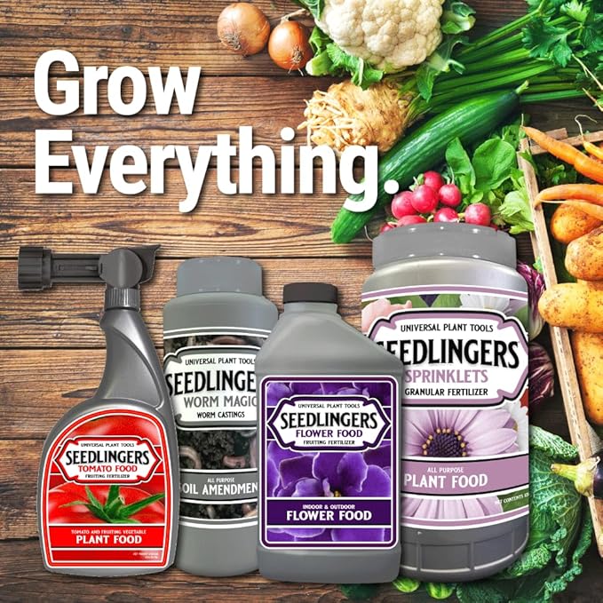 Seedlingers Sprinklets Granular Plant Food - Microbe-Rich Blend for Strong Roots & Better Plant Establishment - Gentle, Non-Burning Formula - Garden Beds & Landscape - 2.5 lb Shaker