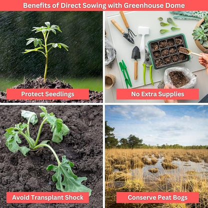 Kids Pumpkin Garden Kit – Grow Your Own Pumpkins from Seeds with Greenhouse Germination Domes & Grow Rings, Non-GMO Seeds, BPA-Free | Gardening Gift for Kids & Families, Made in USA