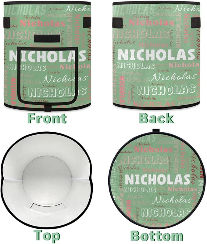Custom Name Grow Bags 7 Gallon Personalized Breathable Potato Growing Bag with Flap Harvest Window and Handles Garden Planting Bag for Tomato Vegetable Fruits 2 Pack Light Green