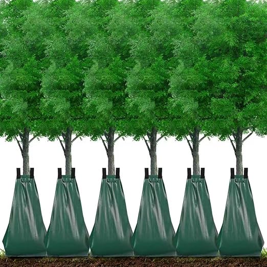 Tree Watering Bags 20 Gallon – Slow Release Drip Irrigation for Trees, PVC Tree Watering Bag for New & Established Trees, Deep Watering in 5–8 Hours, Ideal for Fruit Trees & Young Saplings (4 Pack)