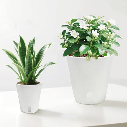 TCBWFY 5 Inch Self Watering Pots for Indoor Plants,5 Sets Self Watering Planter Pots with Visual Water Level Window and Multiple Vents,Self Watering Plant Pot for All House Plants,Flowers,Herbs