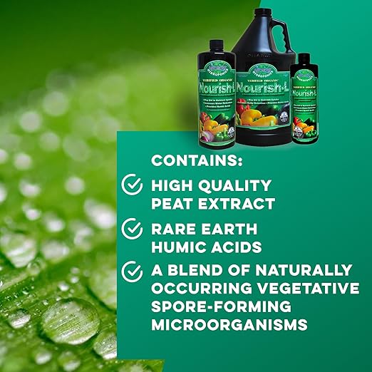MICROBE LIFE HYDROPONICS Nourish-L Liquid Conditioner, Stimulator to Enhance Plant Nutrient Absorption for Fruits & Vegetables, Use with Any Feeding Systems Including Hydroponics or Soil, 16 Ounces