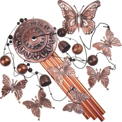 Solawindchime Outdoor Butterfly Wind Chimes, Butterfly Memorial Wind Chimes, Gift Wind Chime, Butterfly Wind Bell, Gifts for Women, for Home, Garden, Indoor, Outdoor Decoration, Garden Wind Chime