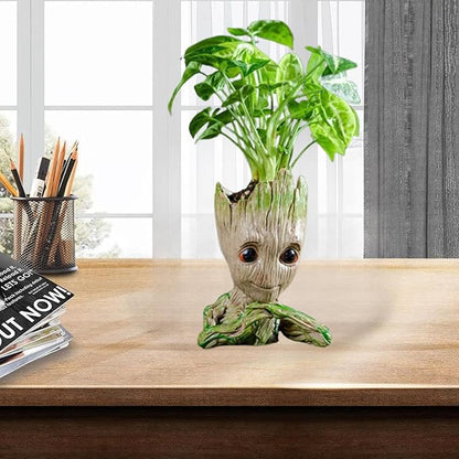 Unique Planter for Indoor Plants Pot Cactus Cute Flowerpot with Drainage Hole,Funny Succulent Planters Home Decor Adorable Christmas Birthday Gift for Plant Lovers -6 inch