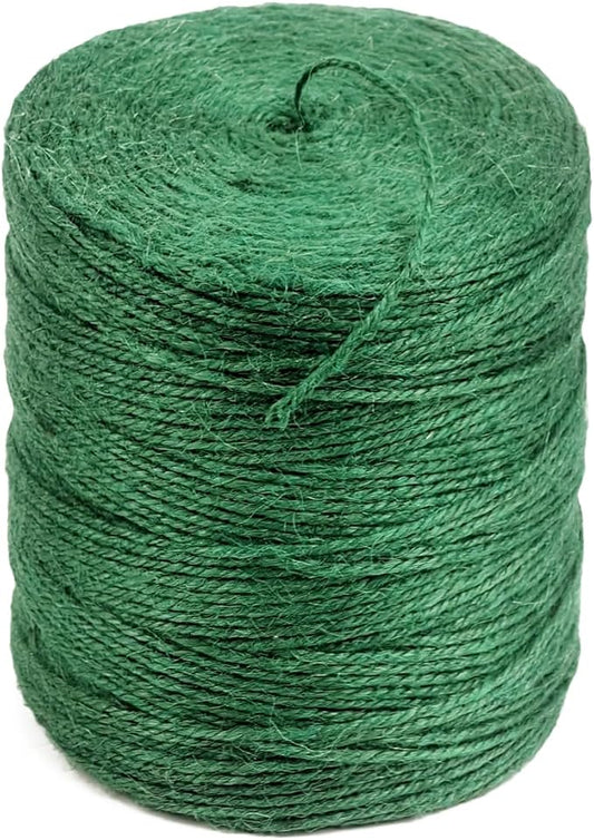 PerkHomy Garden Twine Strong Natural Jute 800 Feet Long Green Twine for Gardening Tomato Climbing Plant Tie Floristry Crafts Gift Wrapping Packing Decor (Green 2mm * 800feet)