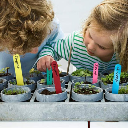 Plant Labels 500 Pcs 4 Inch Garden Markers Plant Tags Re-Usable Garden Labels Stakes (Multicolored)