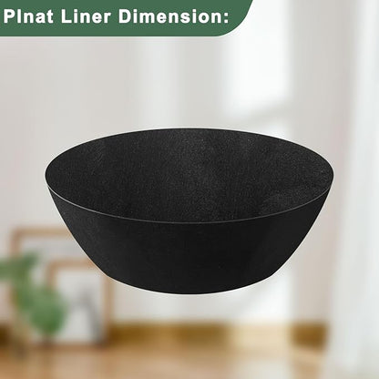 Non-Woven Fabric Plant Grow Bags Replacement 20inch 4pcs Coco Liner Window Basket,Trough Shaped Wall and Deck Mount Planters,Round Hanging Basket