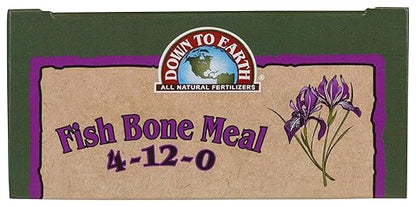 Down To Earth All Natural Fertilizers Organic Fish Bone Meal - High Phosphorus Plant Food for Buds, Bulbs, Blooms, Flower Beds 4-12-0, 1 lb