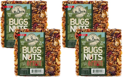 Mr. Bird Bugs, Nuts, Fruit Small Wild Bird Seed Cake 6 oz. pack of 4