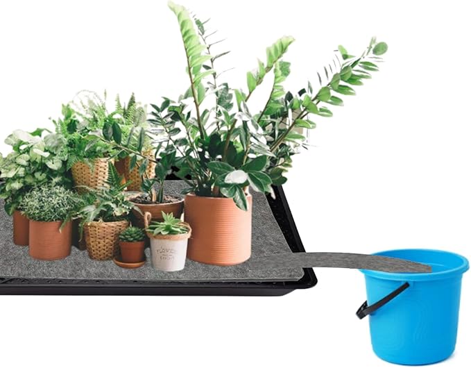 Capillary Mat Automatic Watering System for Plants 4 FT by 5.2 FT, Capillary Matting for Plants Indoor Self Watering System Seed Mat Include 20Pcs Plant Labels