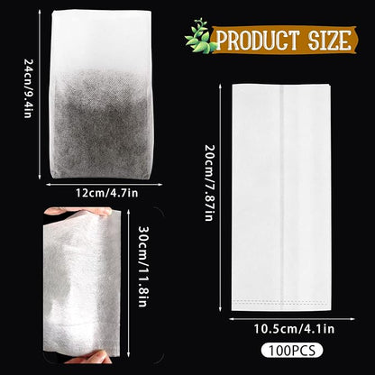 Tarklanda 100pcs Grow Bags,Biodegradable Non-Woven Plant Nursery Bags Plant Fabric Seedling Pots Bags Plants Home Garden Supply (7.8 * 11.8)