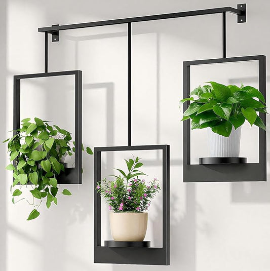 Wall Planters for Indoor Plants Wall Plant Holder Frame Plant Wall Hanger Window Plant Hanger for Livingroom Entryway (1)