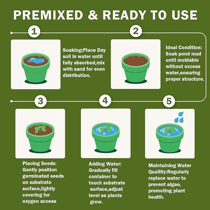 Aquatic Plant Soil for Lotus & Pond Plants/Aquaquarium Substrate 13.2 LBS- Natural Organic Growing Medium for Hydroponic Plants & Water Gardens | Aquarium Safe Nutrient-Rich