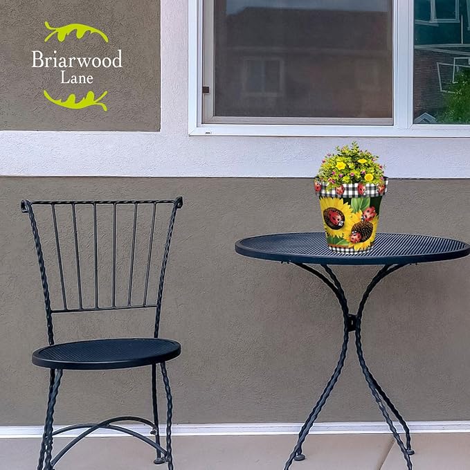 Briarwood Lane Ladybugs and Sunflowers Small Planter
