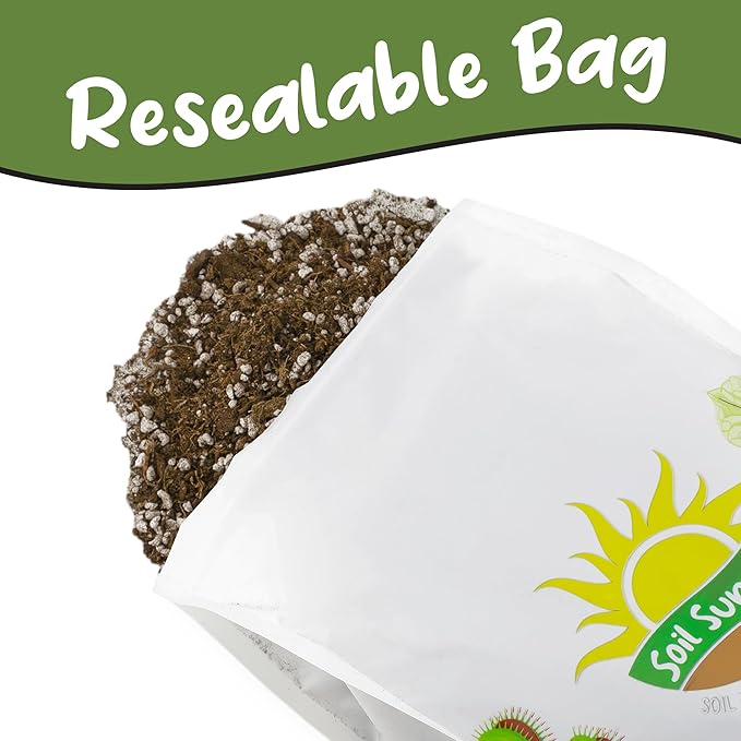 Soil Sunrise Carnivorous Plant Potting Soil Mix (12 Quarts) Custom Blend for Venus Fly Traps, Sundews, and Pitcher Plants