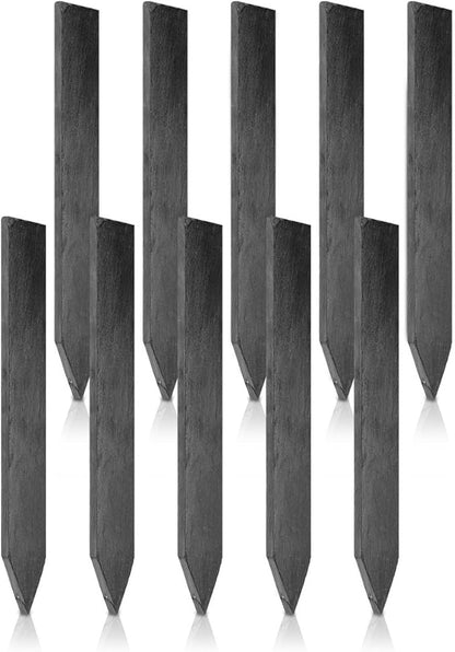 Navaris Slate Garden Labels - 10 Natural Slate Plant Labels for Outdoor Plants, Plant Name Sticks, Herb Labels for Garden - Greenhouse Accessories