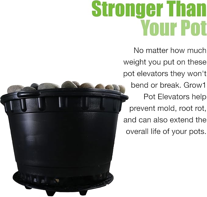 Grow1 26.5-Inch Pot Elevators for Plants (6-Pack)