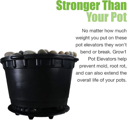 Grow1 26.5-Inch Pot Elevators for Plants (6-Pack)