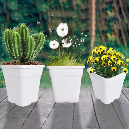 Square Nursery Pots Plant Pots Grow Pots Nursery Container for Planting Soil Plants 3.15 Gallon 10Pcs