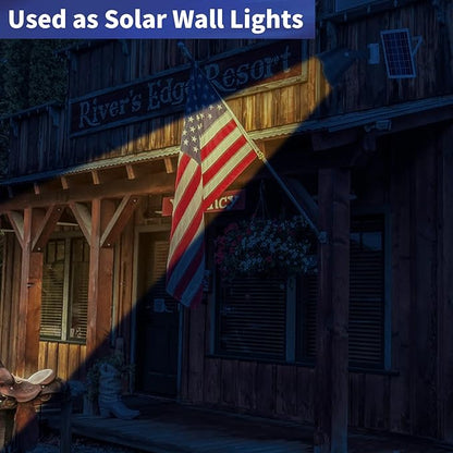 Ofuray Solar Flag Pole Light Outdoor,Dimmable Brightest Flag Pole Light Solar Powered, American Flag Coverage Led Solar Flag Pole Lights Outdoor Dusk to Dawn fit 1.5''-4'' Flagpole for House