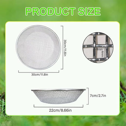 1/6 Inch Compost Sifter for Garden Sand Soil, Garden Potting Mesh Sieve Sifting Pan,Soil Sifter Mesh Gardening Tool Best for Plants and Flowers Growth