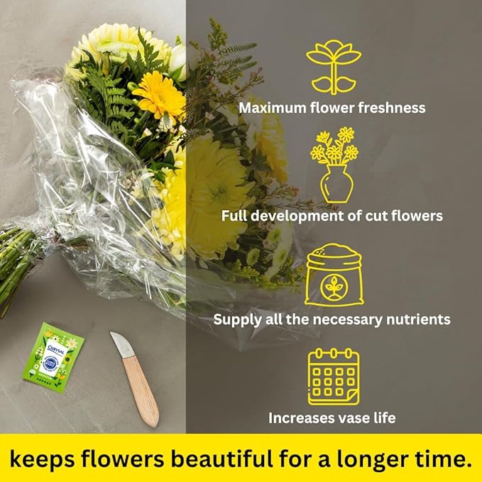 Chrysal Flower Boost – Clear Flower Food Packets for Flower Arrangements & Bouquets – Floral Supplies for Fresh Flowers – Fresh Flower Arrangements Supplies (5g - 400 Ct)