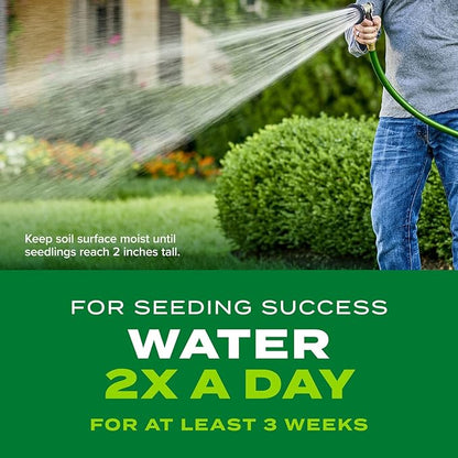 Scotts Turf Builder Rapid Grass Sun and Shade Mix, Combination Grass Seed and Fertilizer, Grows Green Grass in Just Weeks, 5.6 lbs.
