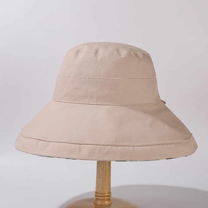 Wide Brim Women Sun Hat Summer Beach Bucket Fishing Hats Metal Wired Edge Packable UV Protection for Hiking Garden Travel