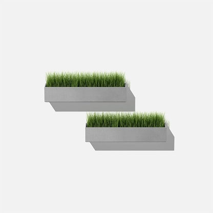 Veradek Forma Series Trough Hanging Planter - Rectangular Planter for Window Sill/Wall Decor | Made from Plastic-Stone Material | Modern Décor for Succulents, Indoor Small Plants