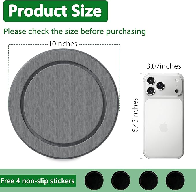 Plant Saucer Flower Pot Saucers Plant Trays for Pots Instant Dry Diatomaceous Earth Round Plant Drip Trays for Indoors Keeping Counter and Floors Dry and Clean (2pcs Grey Medium)