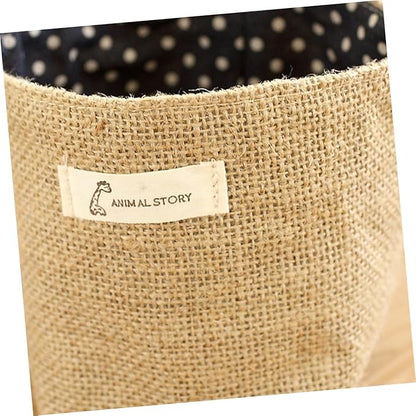 Mini Closet Bag Closet Hanging Bins Small Hanging Basket Wall Pocket Wall Hanging for Organizing Flower Pots Fabric Flower Pot Hanging Jute Bag Organizer Storage