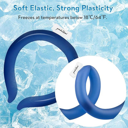 2PCS Neck CoolingTube, Reusable Ice Coolers Wearable Body CoolingProducts, Neck Coolers for HotWeather (Navy Blue)