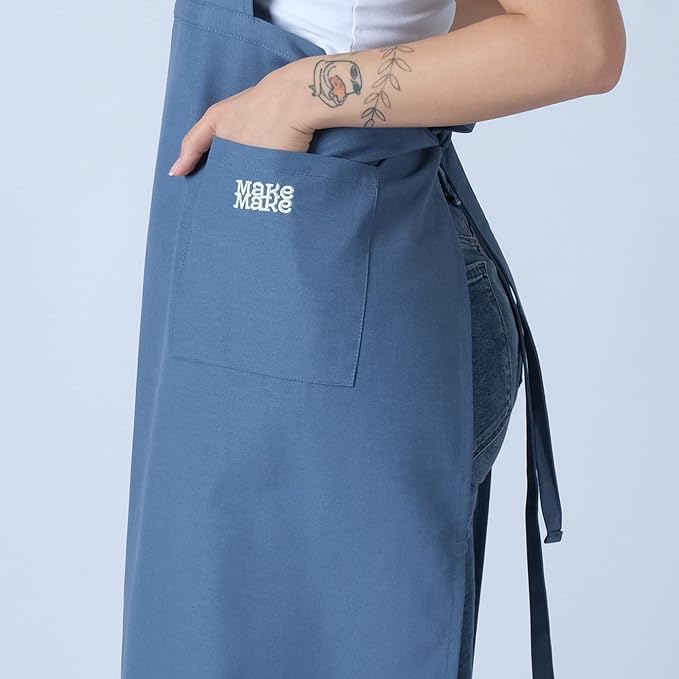 makemake Tools | Split-Leg Waterproof Unisex Pottery Apron for Pottery Artist | Ceramic Coveralls | Claypron | Florist Gown