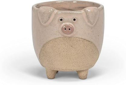 Abbott Collection Stoneware Pig on Legs Planter - Small (2.5" H)