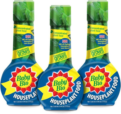 Baby Bio Houseplant Food, Concentrate, 5.9 Oz (3-Pack)