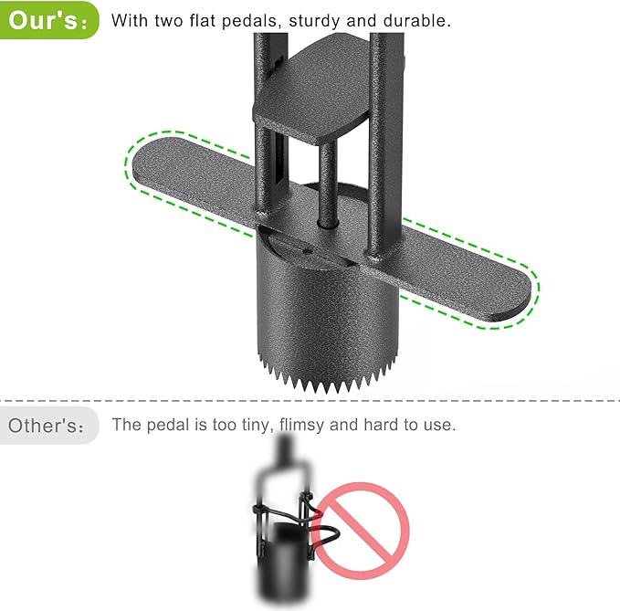Dolibest Sod Plugger, Bulb Planter Tool with Non-Slip Grip Handle. Turf Cutter and Grass Plugger Tool with Dual Pedals, Sharp Serrations, Perfect for Zoysia, Bermuda and More (Upgrade)