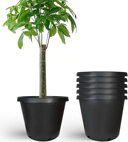 Planter Nursery Pots 12.7 Gallon Pots for Plants, Injection Molded Plastic Nursery Pots, Plant Container 12.7 Gal 5-Pack