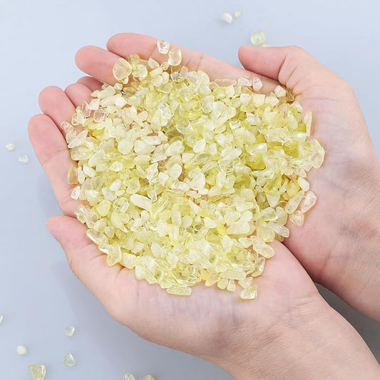 ZHIYUXI Citrine 1lb Crystal Chips Bulk Fish Tank Decorations Aquarium Rocks Gravel Vase Filler Stones Crystals for Candle Making Witch Kit Gravel for Plants Quartz Sand Gemstone Terrarium Supplies