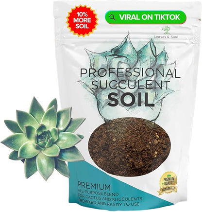 Extra Large 8.2 QT Bag Succulent Soil Premium All Purpose Blend | Pre-Mixed Ready to Use for Cactus and Succulents | Canadian Peat, Course Sand, Pinebark | Made in USA