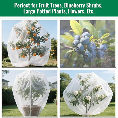 Mckanti 8.2 x 6.6 ft Fruit Tree Netting with Zipper and Drawstring for Garden, Bird Netting Covers for for Fruit Trees to Prevent Squirrels, Birds ﻿